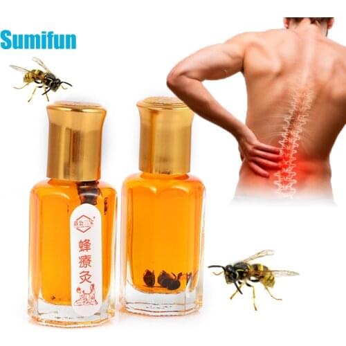 12ml/Bottle Bee Venom Oil For Joints Pain Waist Foot Pain Relax Tiger Balm Backache Rheumatoid Arthritis Relief Patches Ointment