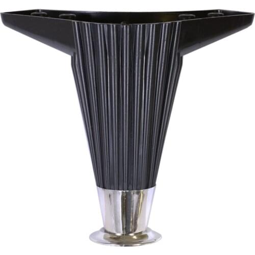 Stainless Steel Furniture Leg Black Replacement Metal Legs For Sofa Cabinets TV Stands Sofa Legs Quality Plastic Plinth Leg