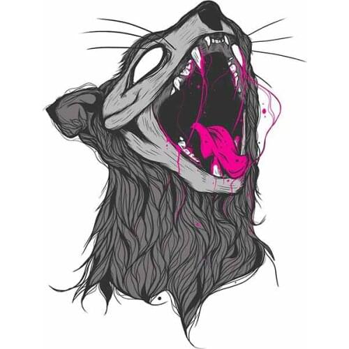 LLY-1305 Personality Car Stickers Roar Cat Bucket Modeling Decal PVC Personality Auto Window Cover Scratch Waterproof Sticker