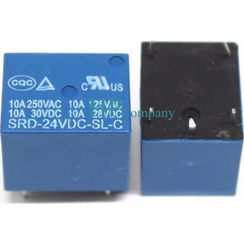 New and original 5PCS SRD SRD-24VDC-SL-C 24VDC 10A 250V power relay T73 5feet