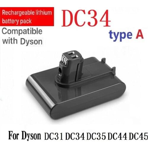 22.2V 3500mAh for Dyson DC34 DC35 DC31 DC44 DC45 DC31 Animal, DC35 AnimaI vacuum cleaner rechargeable lithium battery (Type A)