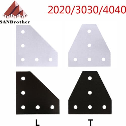 5 holes 90 degree joint board plate corner angle bracket connection joint strip for 2020 aluminum profile