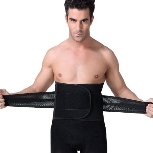 Lower Back Support Brace Waist Trimmer Belt Body Slim Sweat Wrap for Postpartum Workout Stomach Back Lumbar Braces & Supports EK