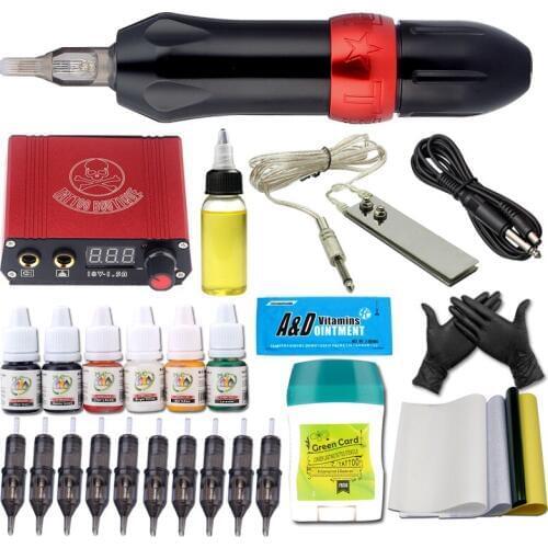 Professional Tattoo Machine Small Tattoo Body Art Machine Set Tattoo Needles Pigment Kit de Tatuagem