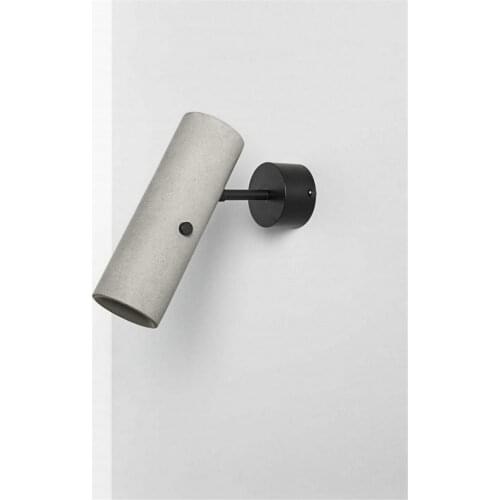 LOFT Industrial Cement Single-head Wall Lamps Retro Bedroom Staircase Track Rotate Wall Lights LED Living Room Study Fixtures