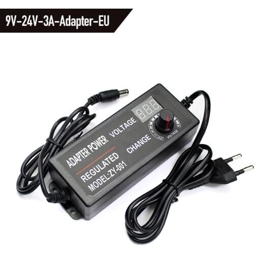 Adjustable Power Adapter Supply DC 12V Adjustable Adapter Converter AC 110-220V TO DC 9V-24V 3A With LED Display For LED Strip