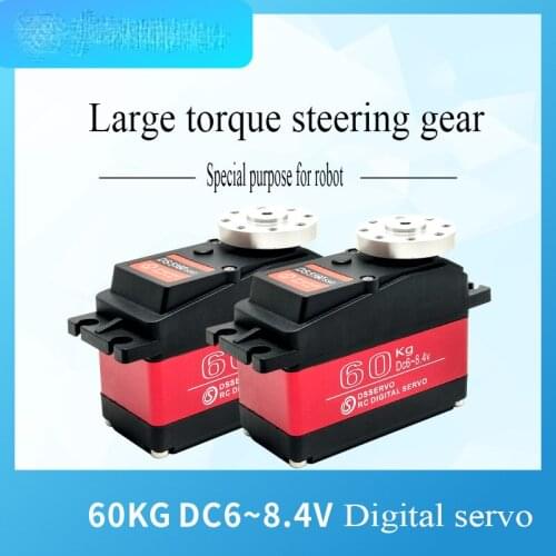 60kg Large Torque Digital Steering Gear Model Vehicle Model Ship Robot Robot Arm High Precision Servo