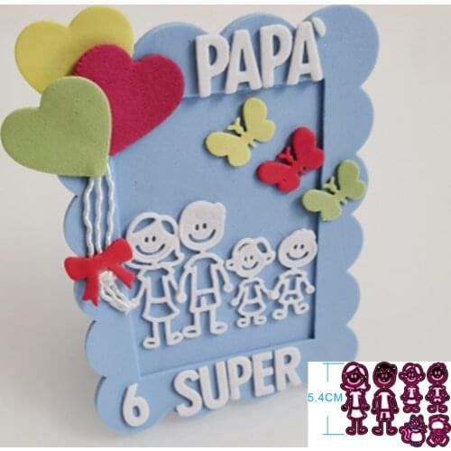 New family members die metal cut die scrapbook carving stamp stamped paper card die new diy die die