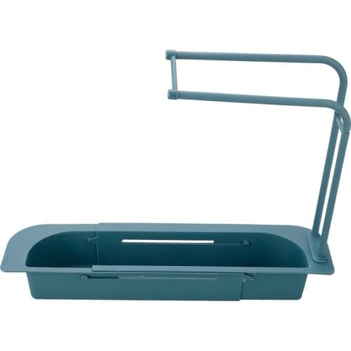 Telescopic Sink Shelf Drain Expandable Kitchen Rack Sinks Organizer Dish Drainer Adjustable Retractable Storage Basket Holder