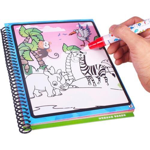 Magic Water Drawing Book Drawing Coloring Board With Water Pen Educattional Toys For Kids Craft Paintting Antistress Toys