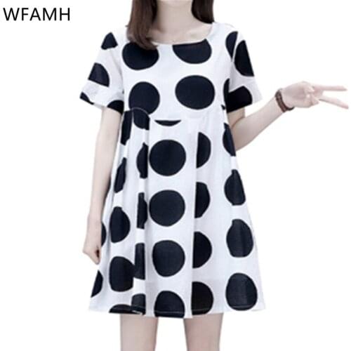 Wfamh Summer Polka Dot Dresses