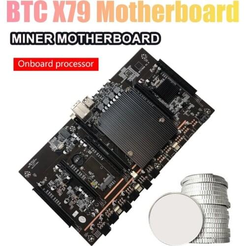 X79 H61 Mining Motherboard Miner rig LGA 2011 DDR3 Supports 32G Support RTX3060 3080 Graphics Card 60mm Pitch