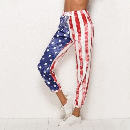 3d Printed Women Trousers Fashion Sports Contrast Color Elastic Fitness Training Trousers Woman Running Skateboard Sportswear