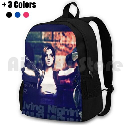 Living Nightmare Outdoor Hiking Backpack Waterproof Camping Travel Jill Valentine Games Videogames