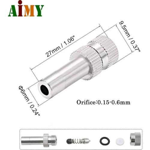 1/4" Inch Quick Pushing Nozzles Nickeled Fogging Spray Sprinkler Misting Garden Nozzle For Misting Cooling System