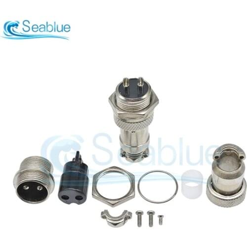 1 Set GX16 2/3/4/5/6/7/8/9/10 Core Aviation Socket Circular Aviation Connector Socket Plug Metal Male Female Plug Wire Panel