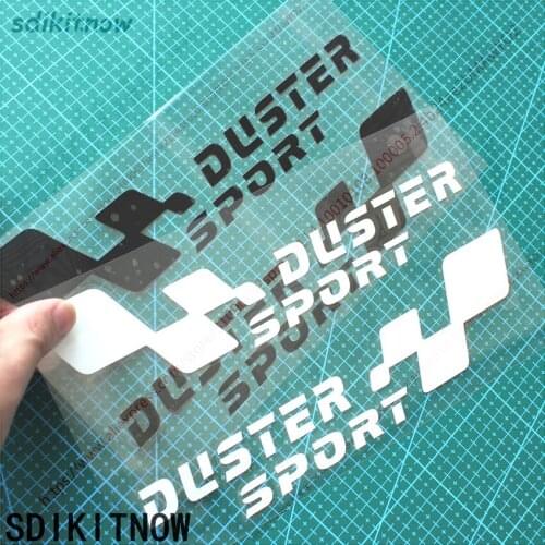 22x6cm 1 pair Car Body Windows Sports Racing Sticker Decal Styling For Renault duster accessories