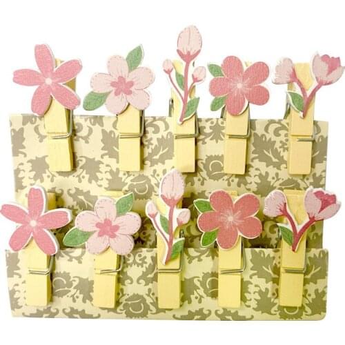 10pcs/pack Handmade Wood With Hemp Rope Natural Wooden Clips DIY Wedding Party Wooden Clip