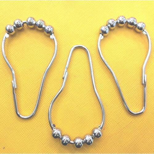 12pcs Shower Curtain Ring Hanging Clamp Ring Rustproof Shower Curtain Hooks Glide Metal Rings for Bathroom Shower Rods Curtains