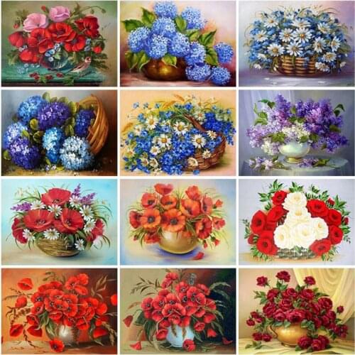 5D DIY Diamond Painting Flower Cross Stitch Kit Mosaic Diamond Embroidery Rose Full Square Drill Home Decoration Wall Art Gift