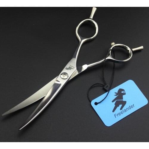 6.0" Sale Silver Japanese Curved scissors Hair Scissors Hairdressing Scissors Shears Hairdresser Shaver Haircut