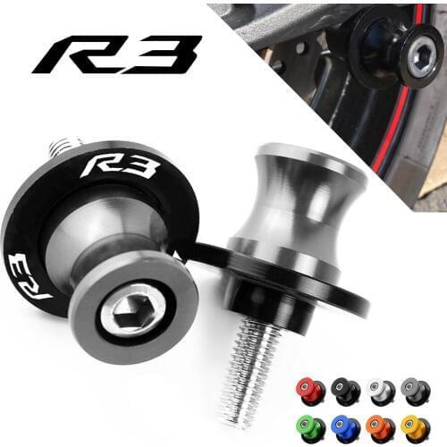 6mm For YAMAHA YZF R3 YZF-R3 2015 2016 2017 Motorcycle CNC Swingarm Sliders Spools Paddock Stand Bobbins Swing Arm