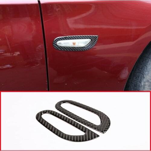 Carbon fiber Side Marker Turn Light Signal Trim For BMW 3 Series E90 E92 2005-12
