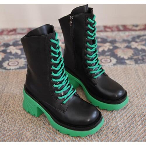 Soft Leather Nude Boots Womens British Style Autumn And Winter 2021 New Casual Womens Shoes Short boots Women Fashion