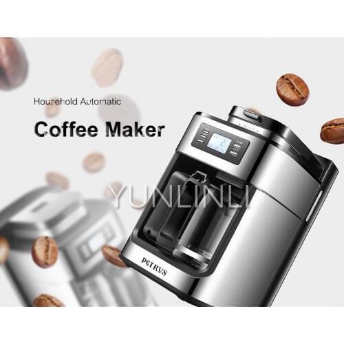 Household Full-automatic Coffee Maker Grinding and Brewing All in One Coffee Maker 1.2L Amerciao Machine PE3200