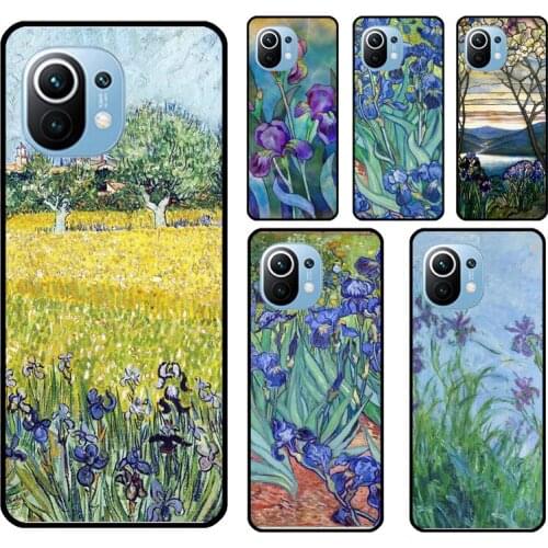 Irises Painting For POCO X3 Pro M3 F2 F3 Case For Xiaomi Mi 10T Pro Note 10 Lite Mi 11 Ultra Cover Shell