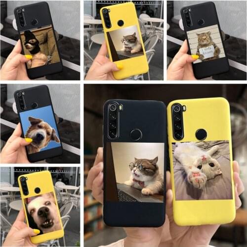 For Xiaomi Redmi Note 8 case Funny Cats and Dogs Photo Printing Soft Silicone TPU Bumper Cover For Redmi Note 8 Note8 Phone Case