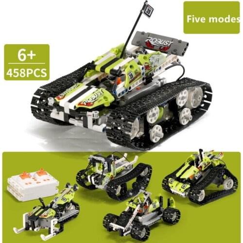 City Off-road RC Racing Car Electric Building Blocks Creative High-Tech Remote Control Tracked Stunt Car Bricks Toy for Children