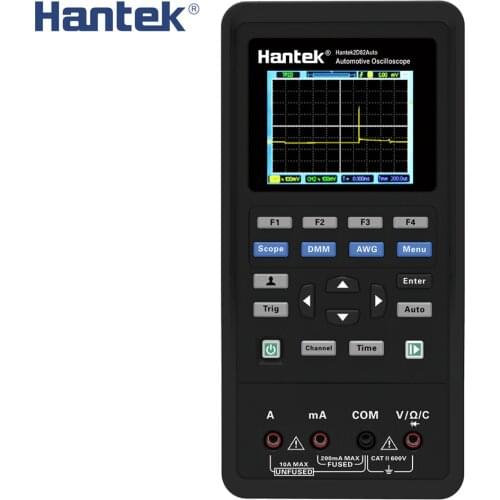 Hantek 4 in 1 portable handheld 2 Channels 2D82auto Digital Osiclloscope+ Multimeter +Automotive Diagnosis+signal source