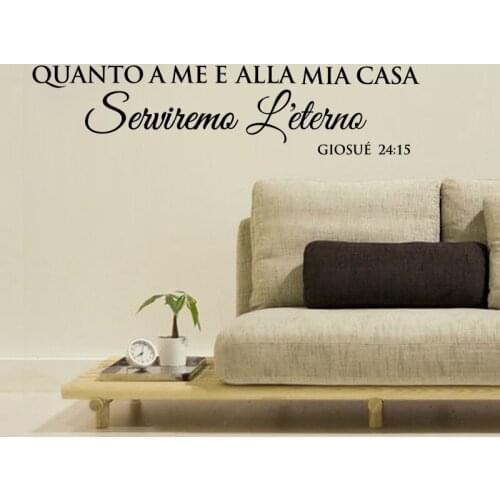 Italy As for Me and My Home Vinyl Wall Decal Living Room Sticker Mural Family Quote Character Engraving Decorative PaintingGW102