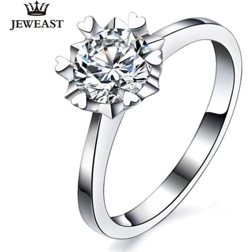 XZ Natural diamond 18K gold Pure Gold Ring Real 18K gold Solid Gold Ring Trendy Classic Party Fine Jewelry Hot Sell New 2019