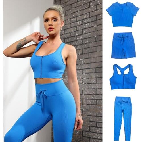 Yoga Sets Women Sportswear Workout Clothes Athletic Sports Gym Legging Seamless Fitness Bra Crop Top Yoga Suit