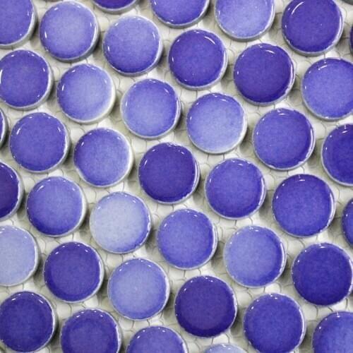 Round blue ceramic mosaic tile kitchen backsplash bathroom wall tiles shower background hallway fireplace decoration wallpaper