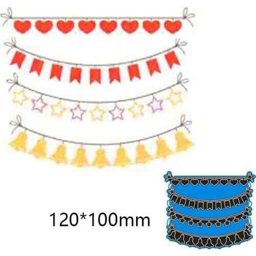 4pcs Hanging ornament New Metal Cutting Dies Scrapbook paper Decoration Embossing DIY Paper Card Craft 100*120 mm