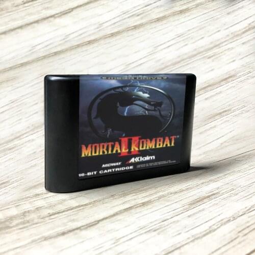 Mortal Kombat II - EUR Label Flashkit MD Electroless Gold PCB Card for Sega Genesis Megadrive Video Game Console