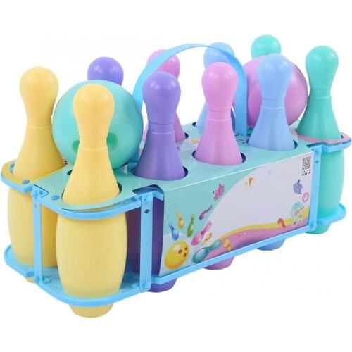 12Pcs Educational Bowling Toys Set Colorful Bowling Ball Play Sport Toys Kids Children Game Toy Set Family Entertainment Toy