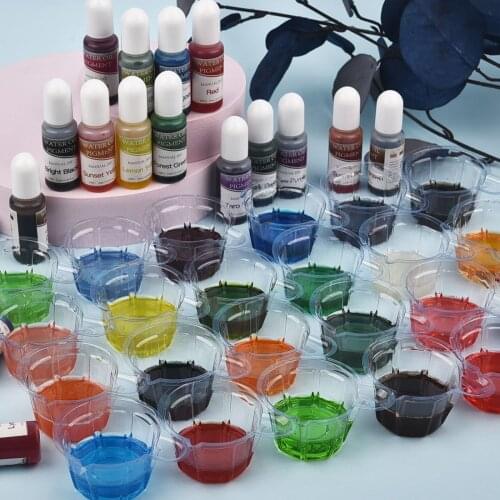 24Colors Resin Pigment Set DIY Epoxy Resin Mold Pigment Dye Ink Color Essence Liquid Art Diffusion For Resin Jewelry Making