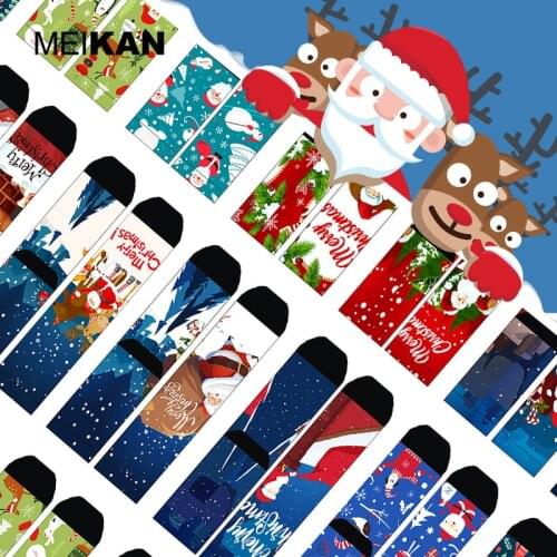 MKYMX201807-9 MEIKAN High Quality Christmas Series Print Sports Socks Fashion Coolmax Breathable Skateboard Basketball Socks