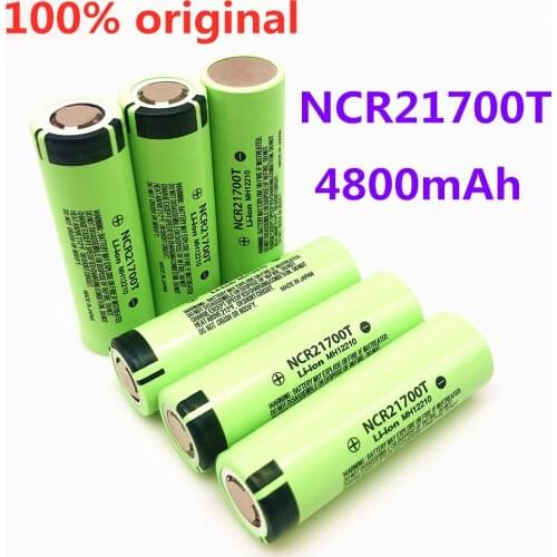 Original 21700 NCR21700T lithium rechargeable battery 4800mAh 3.7 V 40A high-discharge battery high-drain Li-ion battery