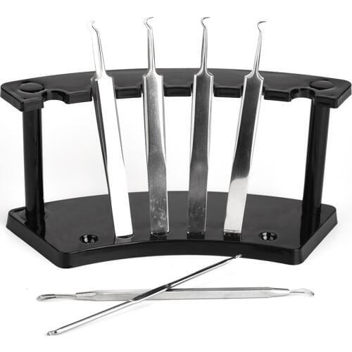 Eyelash Extension Acrylic Tweezers Shelf Holder 6pcs Tweezer Display Stand Storage Positions Eye Lashes Beauty Makeup Tool