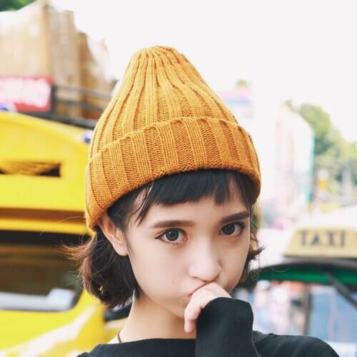 2021Unisex Hat Cotton Blends Solid Warm Soft HIP HOP Knitted Hats Men Winter Caps Womens Skullies Beanies For Girl Wholesale