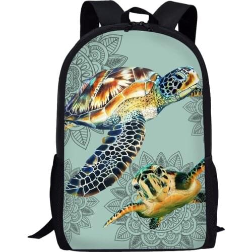 Sea Turtle Printed Boys Girls School Bags Children Backpack Unique Animals Teenage Girls Schoolbag Custom Bookbag