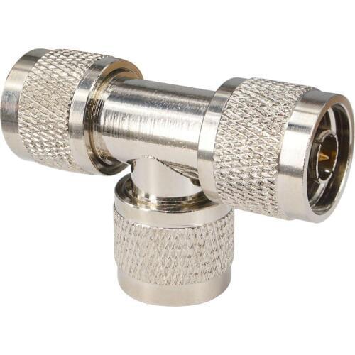 N Male TYPE plug to 2 x N male plug RF Splitter T Type connector N Male to Dual Male Connector Adapter