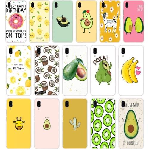 071FG Cute Avocado Food Pattern gift Soft Silicone Tpu Cover phone Case for Meizu Pro 7 Plus X8 C9 Pro Note 9 case