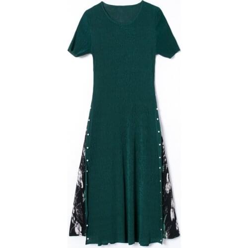 Splicing Floral Print Elegant Vestidos Pastel Retro Ukraine Boho Flower Summer Plus Size Dress Women A-line Women Clothes Robe