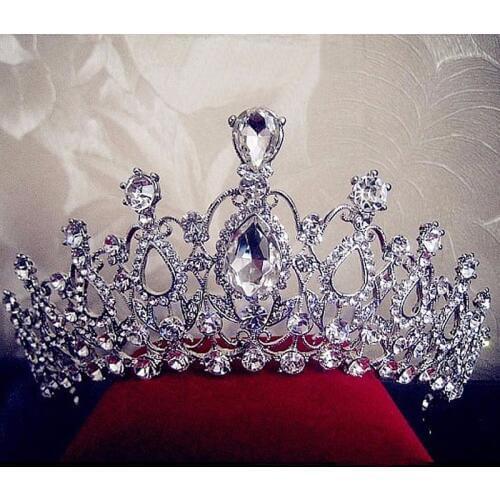 1pc Luxury Wedding Bridal Crystal Tiara Crowns Princess Queen Party Prom Rhinestone Tiara Headband Hair Jewelry Accessories